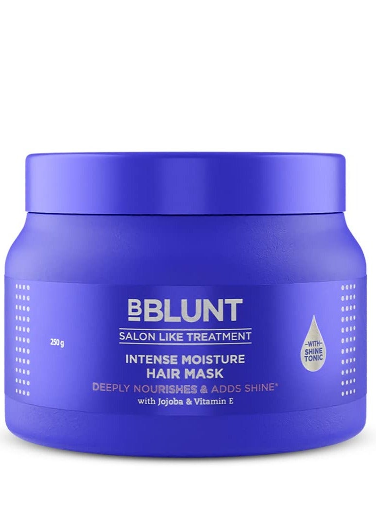 BBLUNT Intense Moisture Hair Mask with Jojoba Oil Vitamin E for Nourished Shiny Hair 250G - Image 1