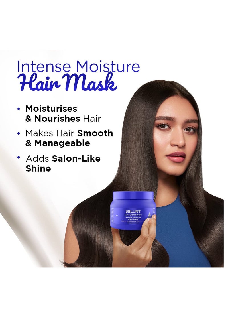 BBLUNT Intense Moisture Hair Mask with Jojoba Oil Vitamin E for Nourished Shiny Hair 250G - Image 2