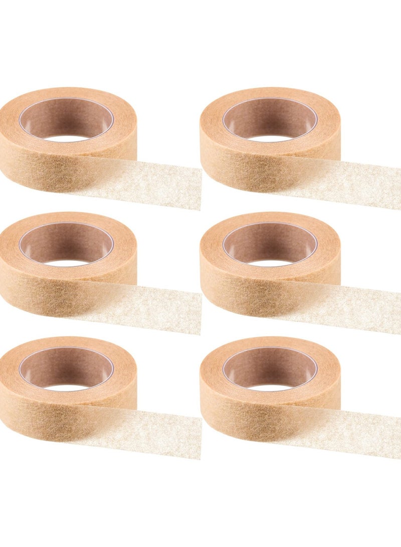 GNAFOTU 6 Rolls Flexible Skin Tape Breathable Nose Tape Self Adhesive Gauze Tape for Wound Injuries Swelling Sports, 0.5 Inch x 10 Yards,Beige  - Image 1