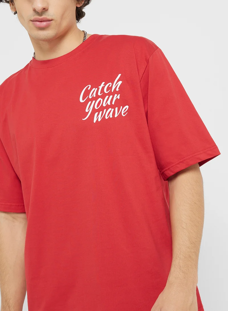 Seventy Five Printed Crew Neck T-Shirt