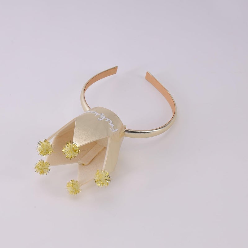 GLITTERS Trendy and Stylish Princess Gold Crown Headband for Kids and Girls - Image 3