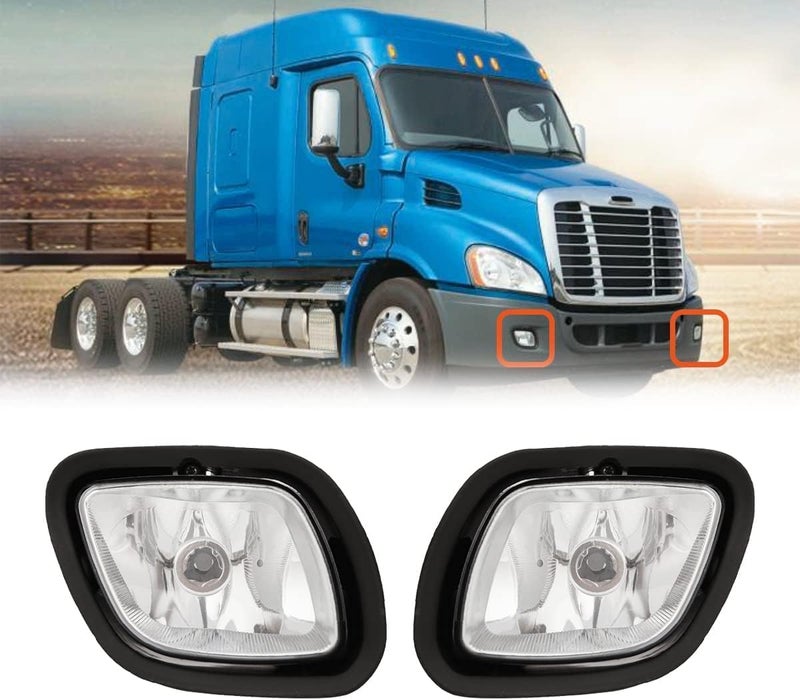 WANLLY Truck Fog Lights Assembly with Bulbs for Freightliner Cascadia 2008-2017 (Pair) - Image 3