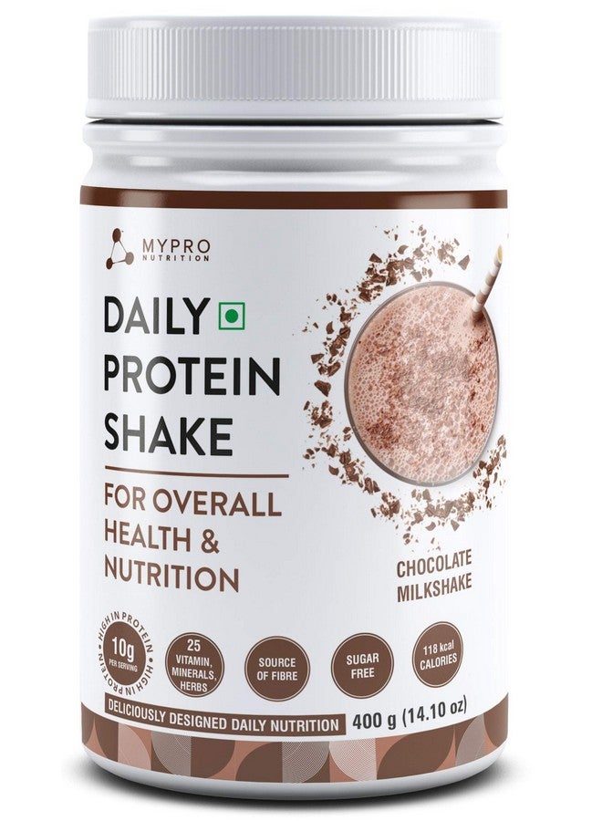 MYPRO SPORT NUTRITION Daily Protein Shake 118 Kcal Calories, 25 Vitamin -Serving -40- For Men & Women Chocolate Milk Shake Flavor For 400Gm  - Image 1