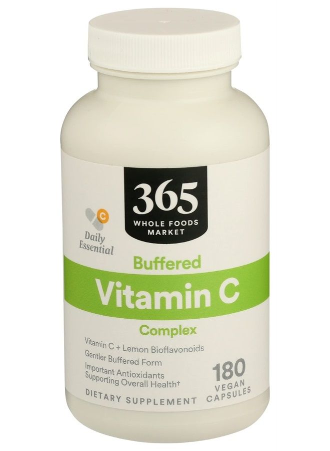 365 by Whole Foods Market , Vitamin C Complex Buffered, 180 Veg Capsules  - Image 1