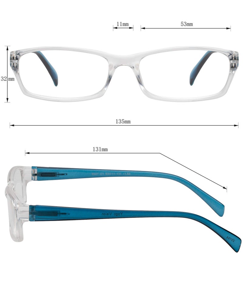 Yogo Vision Reading Glasses 5 Pairs Fashion Ladies Quality Designed Spring Hinge Readers for Women Pouches Included +3.5 - Image 3