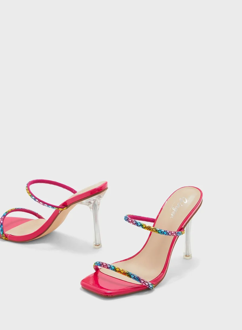 Ginger Jewelled Strap High Heel Sandals