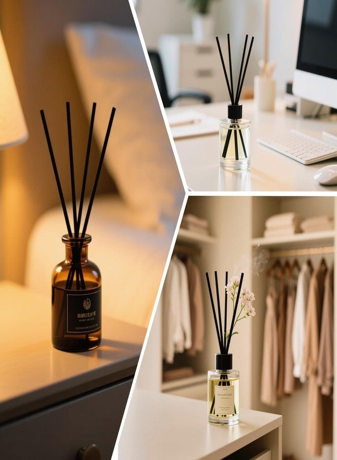 Quadafy 10-Inch Black Reed Diffuser Sticks - 200Pack Fiber Aromatherapy Reeds for Essential Oil, Home, Office and Spa - Diffuser Refills - Image 5