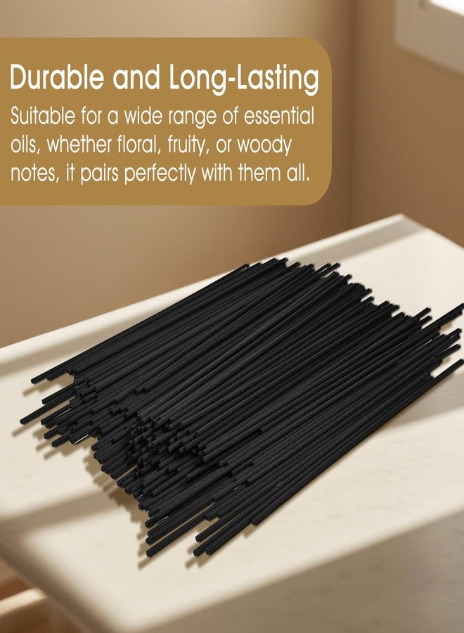 Quadafy 10-Inch Black Reed Diffuser Sticks - 200Pack Fiber Aromatherapy Reeds for Essential Oil, Home, Office and Spa - Diffuser Refills - Image 3