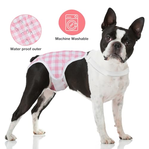 MICOOYO Dog Diaper Onesie Sanitary Pantie with Adjustable Suspender Washable Dog Period Panties Doggie Diapers Pet Underwear Female Dogs Diapers for Heat (Striped, XS/S) - Image 3