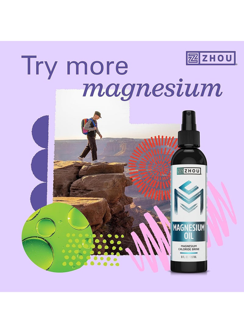 Zhou Nutrition Zhou Magnesium Glycinate Complex 350 Mg, Time-Release Absorption, Muscle Relaxation And Recovery, 45 Servings, 180 Capsules  - Image 5