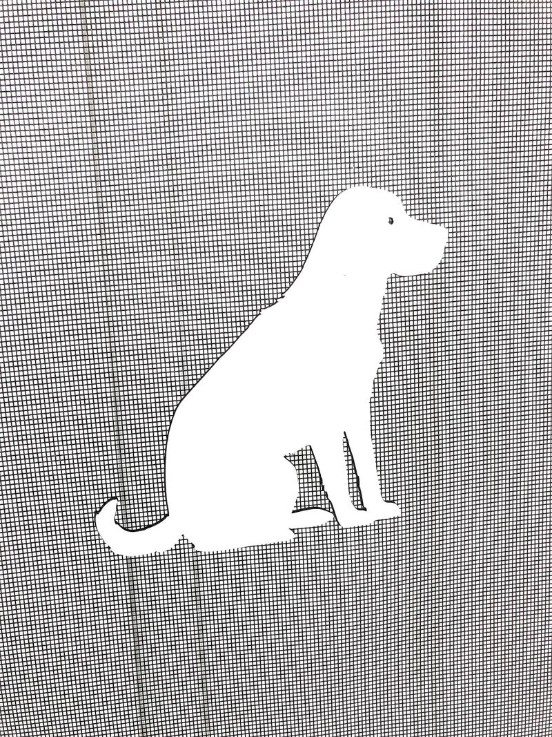 DCentral DCentral Labrador Dog Flexible Vinyl Screen Magnets DoubleSided WhiteEasier to See Decorative Helps to Stop Walking into Screens Covers Small Tears for NonRETRACTABLES Size 55 x 47 