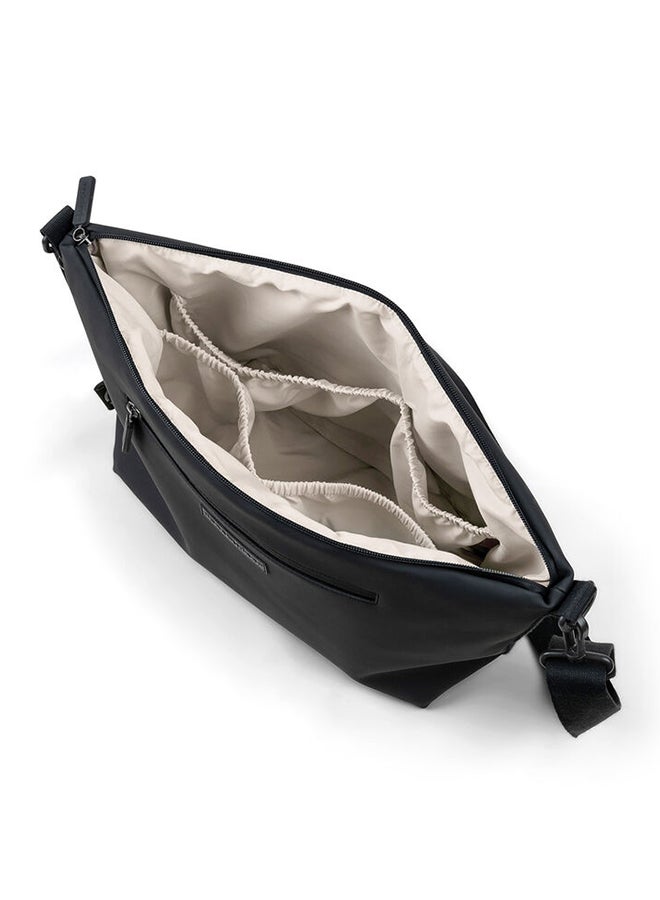 done by deer Stroller Bag - Compact Quilted Organizer with Zipped Compartments  And  Stroller Hooks - Black  - Image 2