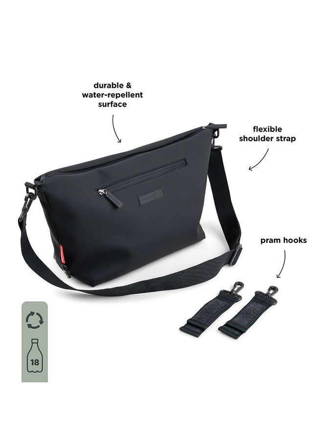 done by deer Stroller Bag - Compact Quilted Organizer with Zipped Compartments  And  Stroller Hooks - Black  - Image 3