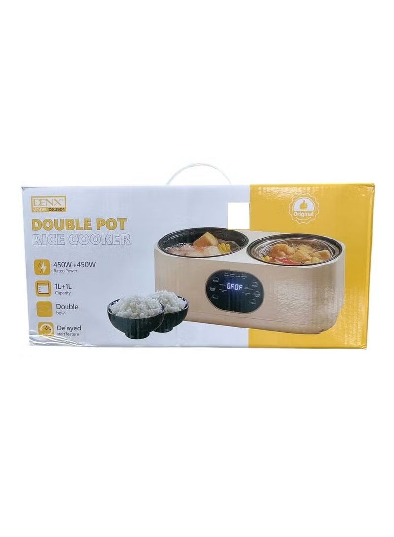 دينكس وعاء طهي مزدوج 2 في 1، وعاء ساخن كهربائي متعدد الوظائف مع بطانة مزدوجة وشاشة رقمية - Image 3