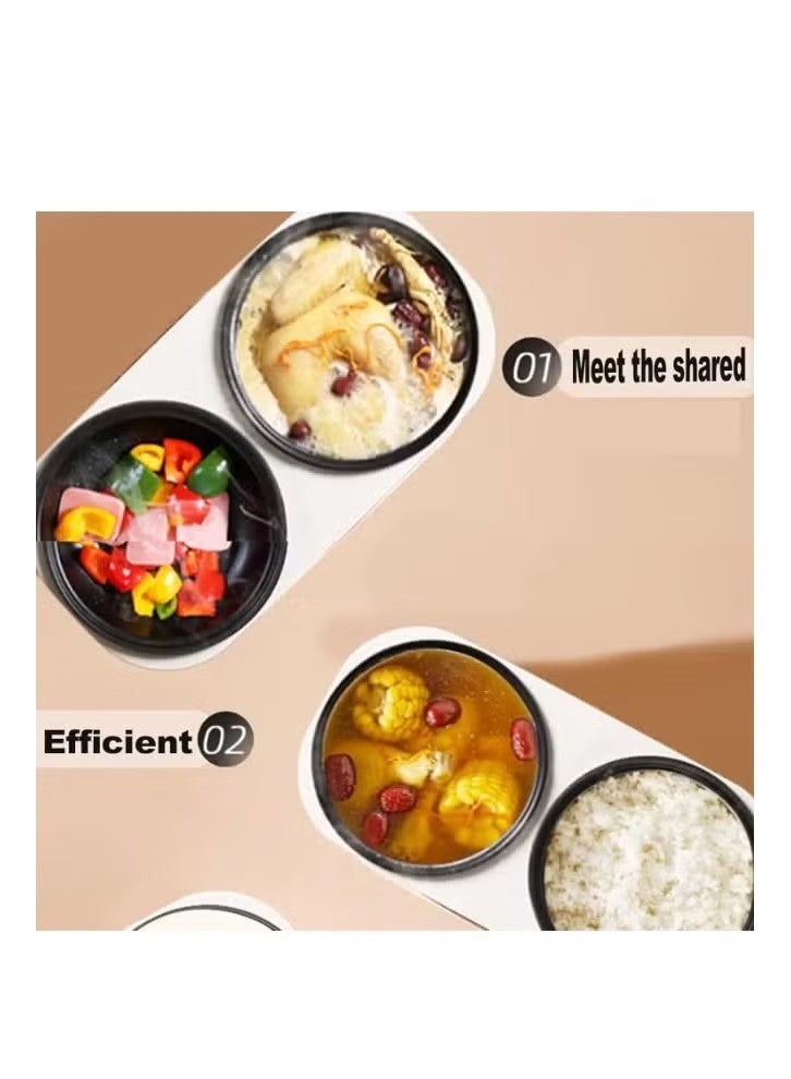 دينكس وعاء طهي مزدوج 2 في 1، وعاء ساخن كهربائي متعدد الوظائف مع بطانة مزدوجة وشاشة رقمية - Image 4