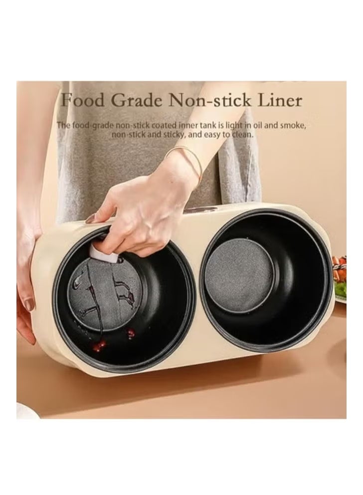 دينكس وعاء طهي مزدوج 2 في 1، وعاء ساخن كهربائي متعدد الوظائف مع بطانة مزدوجة وشاشة رقمية - Image 5