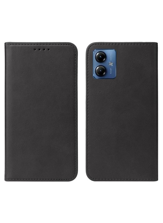 اس-توب جراب هاتف موتورولا موتو جي 14 بغطاء مغناطيسي من الجلد - Image 2