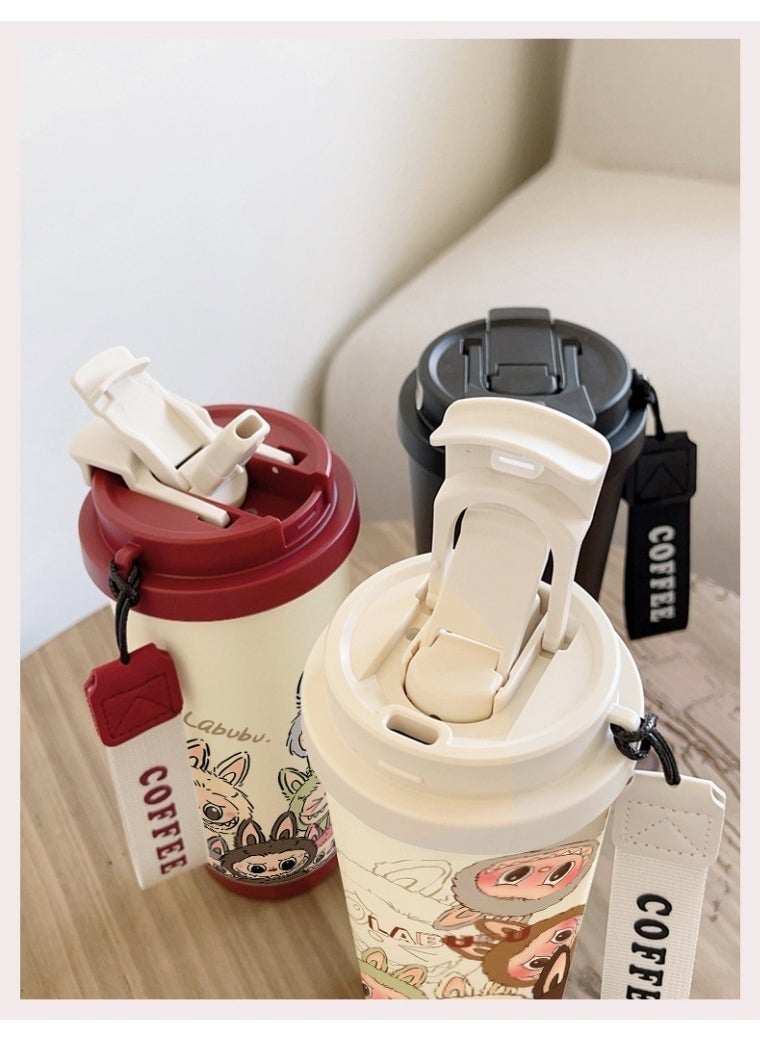 LABUBU Labubu 316 Stainless Steel Vacuum Insulated Cup ,530ML Insulated Cold Coffee Cup  - Image 2