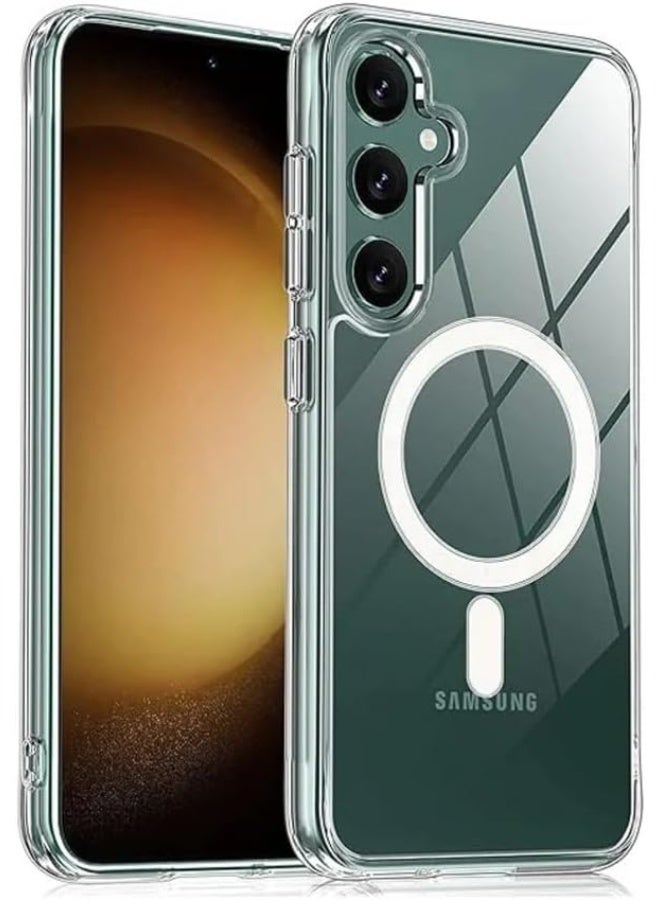 AKSESORY Samsung Galaxy S25 Series Magnetic Crystal Clear Case 6.7 inch - Slim Transparent Cover, Anti Yellowing, Shockproof Soft Touch Shell, Lightweight Durable Ultra Thin Armor (6.7 inch, Galaxy S25 Plus) - Image 1