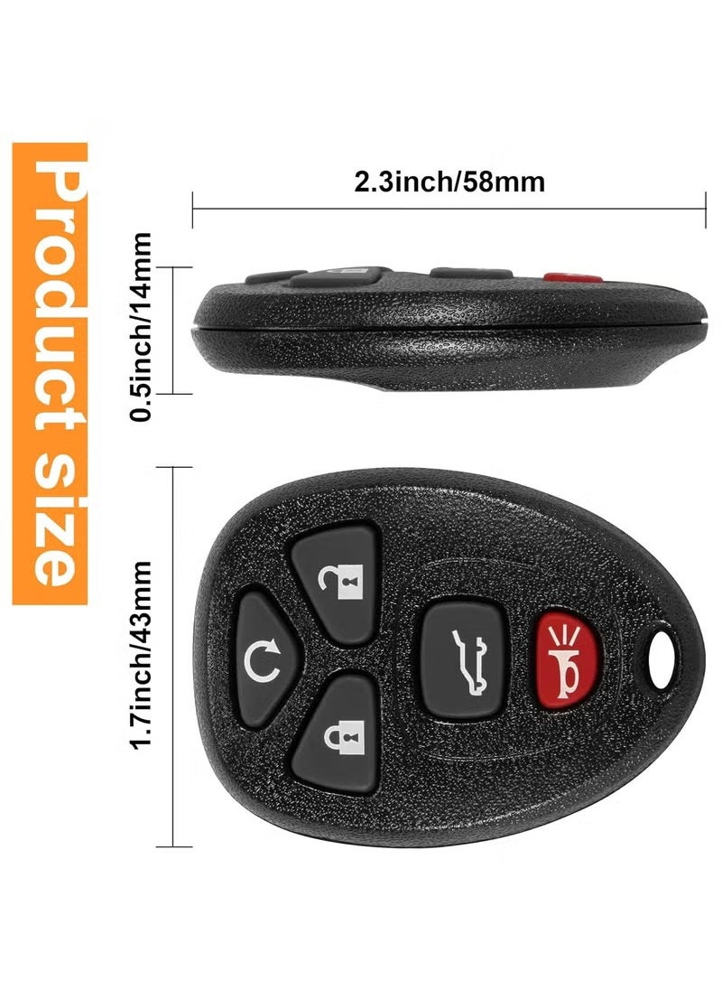 KENSUO Pack of 2 Car Keyless Entry Remote Control Key Fob Fits for 07-14 Chevy Suburban Tahoe/ 09-17 Traverse/ 07-14 GMC Yukon/ 08-17 Acadia Buick Enclave/ 07-13 Escalade Car Keyless Entry Remote Control,OUC60270 OUC60221  - Image 2