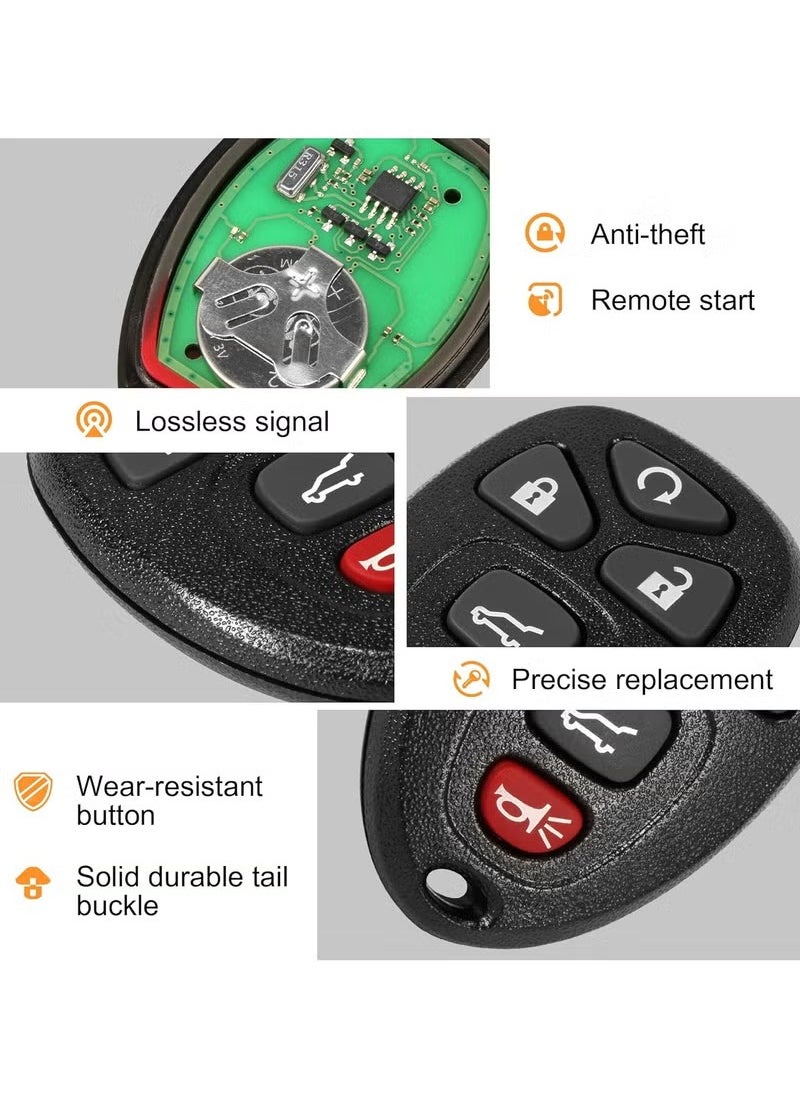 KENSUO Pack of 2 Car Keyless Entry Remote Control Key Fob Fits for 07-14 Chevy Suburban Tahoe/ 09-17 Traverse/ 07-14 GMC Yukon/ 08-17 Acadia Buick Enclave/ 07-13 Escalade Car Keyless Entry Remote Control,OUC60270 OUC60221  - Image 5