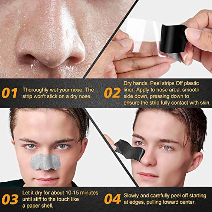 Charmonic Blackhead Pore Strips, 33 pcs Charcoal Peel Off Strips, Blackhead Remover Pore Strips for Men, Deep Cleansing Strips Remove for Nose Area and Face Oil and Blackheads - Image 4