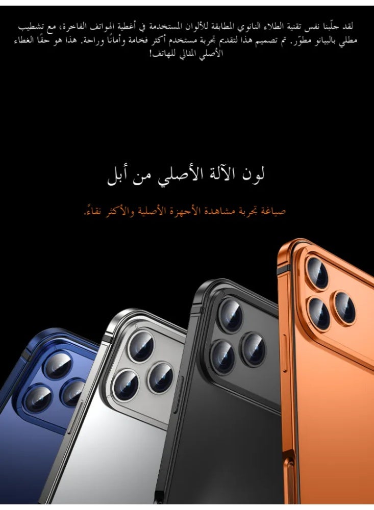 Magnetic ultra-thin aluminum alloy phone case, fully wrapped with a bare metal frame protective cover, suitable for iPhone 17/17 Pro/17 Pro Max - Image 3