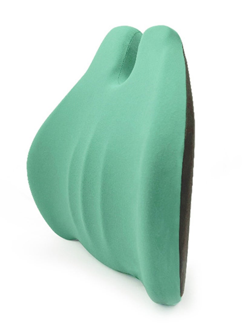 TYCOM Seat Cushion for Office Lumbar Support Pillow Chair Memory Foam Seat Cushion for Sciatica Back Support Pillow Chair Pads Reduce Tailbone Pressure Green.