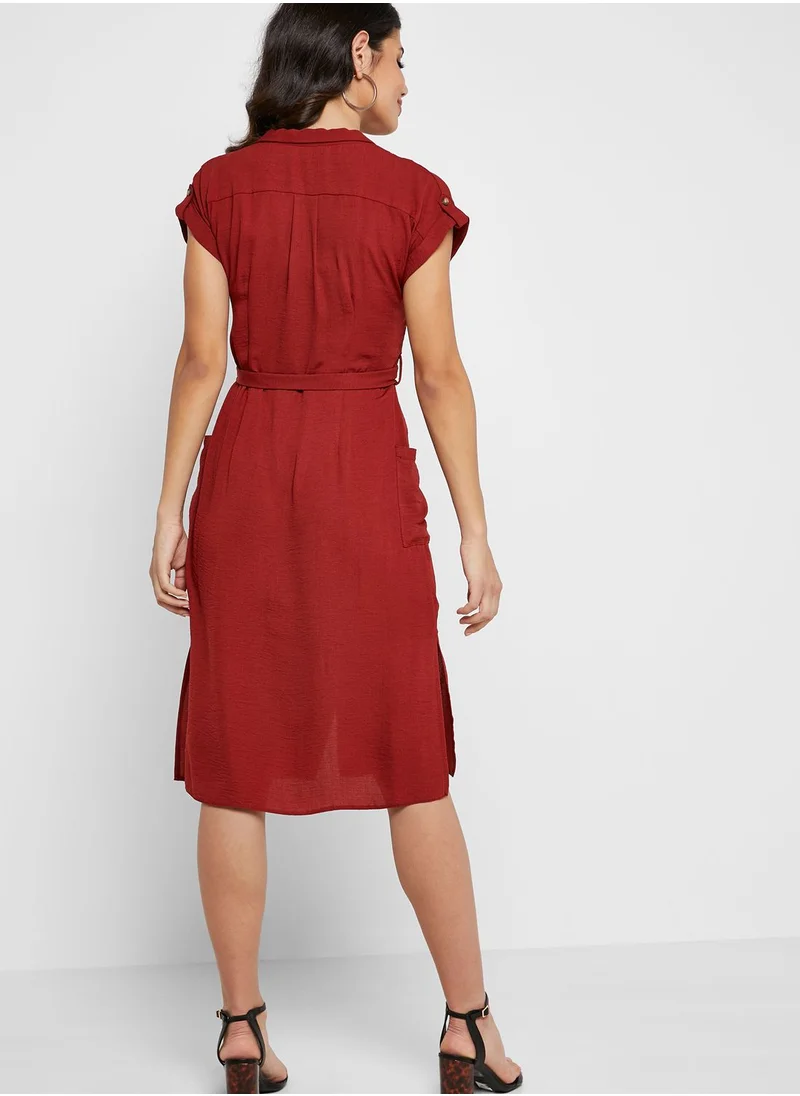 DOROTHY PERKINS Tie Waist Shirt Dress