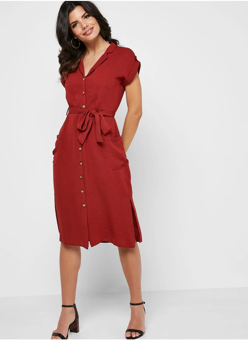 DOROTHY PERKINS Tie Waist Shirt Dress