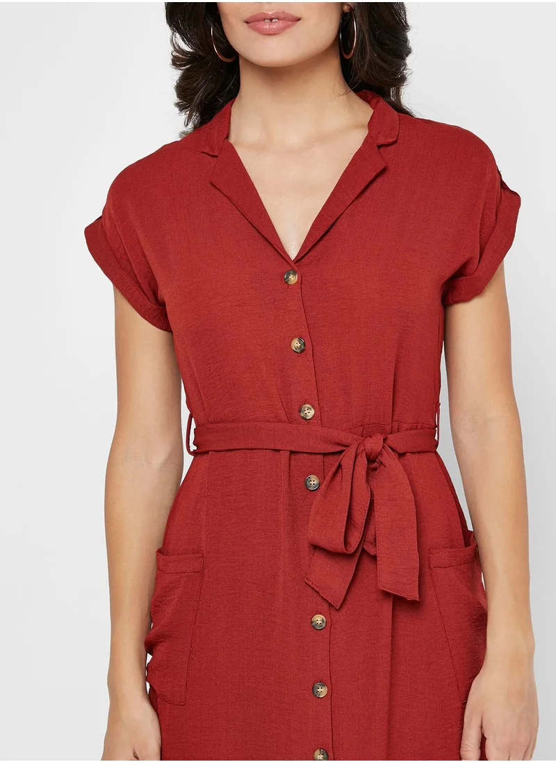 DOROTHY PERKINS Tie Waist Shirt Dress
