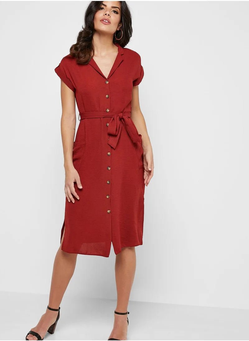 DOROTHY PERKINS Tie Waist Shirt Dress