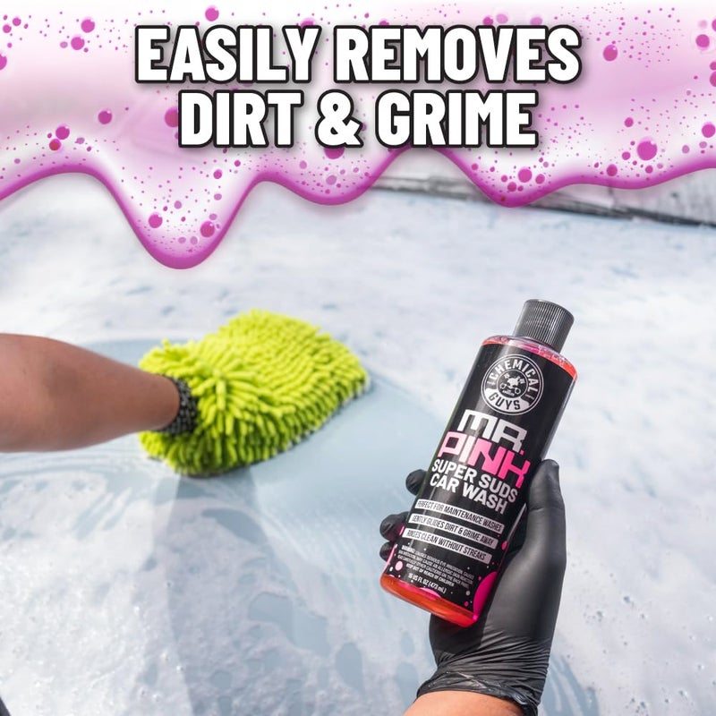 Chemical Guys Mr. Pink Car Wash Soap - 128 oz Super Suds Foaming Car Wash Soap for Cannon, Blaster, or Bucket Washing - pH Balanced, Safe on Wax, Sealant, Ceramic, and Clear Coat Finishes - Image 4