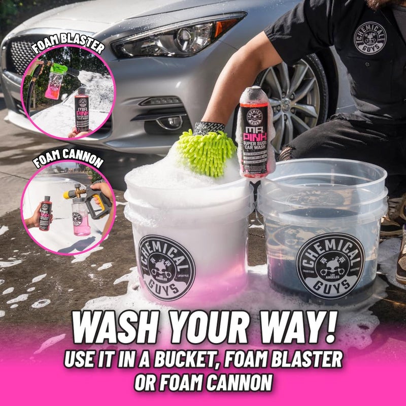 Chemical Guys Mr. Pink Car Wash Soap - 128 oz Super Suds Foaming Car Wash Soap for Cannon, Blaster, or Bucket Washing - pH Balanced, Safe on Wax, Sealant, Ceramic, and Clear Coat Finishes - Image 3
