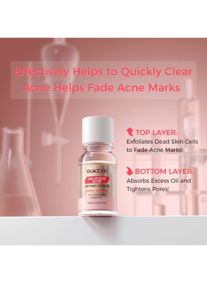 OUKEYA 2% Salicylic Acid Acne Water, Oil Control, Repair, Fade Acne Scars, Delicate Skin 10ml - Image 4