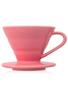 رانك  قمع تقطير V60 سيراميك 02 وردي أبيض  - Image 1
