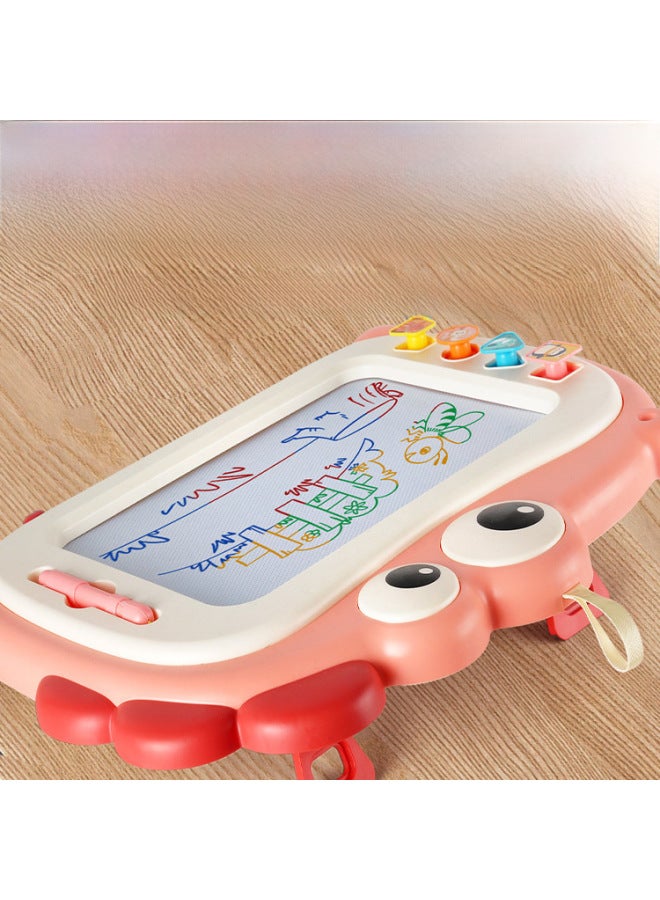 Children's Large Magnetic Drawing Board Writing Board Early Education Graffiti Painting Erasable Kindergarten Baby Desktop Toys With Bracket-Color:Oversized Pink Dinosaur 【1 Pen, 4 Seals + Lanyard】】 - Image 5