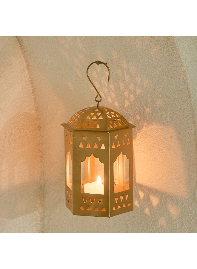 Home Box فوانيس تزيينية إيسابا مارلينا مع زجاج - 11x9.5x15 سم - Image 1