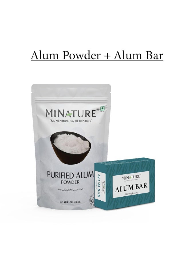 minature Combo of Alum Powder (227g) & Alum Bar (Phitkari) (100g) | Alum Stone (Fitkari) | Only Alum | Nothing Added| Pure & Natural| Cruelty free - Image 3