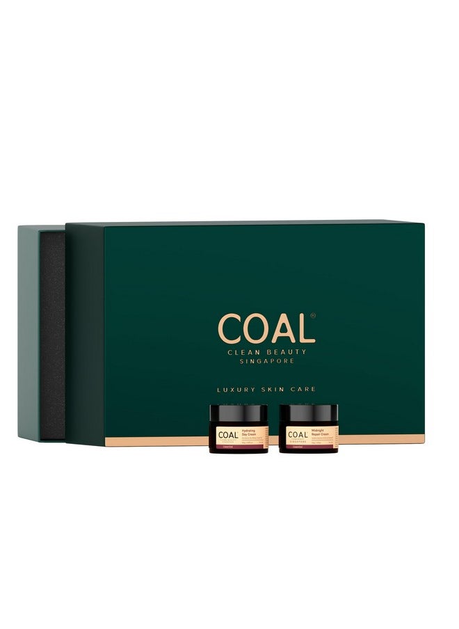 COAL CLEAN BEAUTY Am Pm Combo | Hydrating Day Cream 30G & Midnight Repair Cream 30G | Hydrates & Repairs | Women | All Skin Types | Pack Of 2  - Image 1