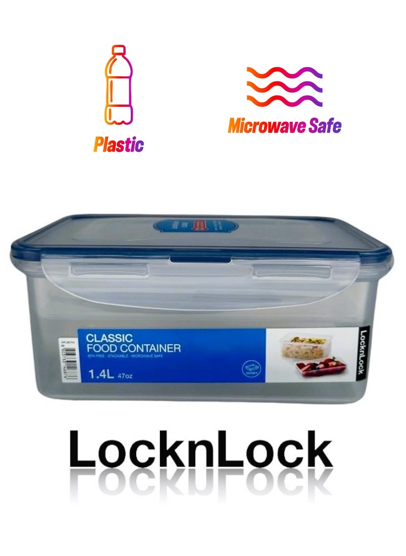 LOCK & LOCK - LocknLock 1.4L Rectangular  Airtight Food Storage  - BPA-Free, Microwave, Freezer, and Dishwasher Safe - Image 1
