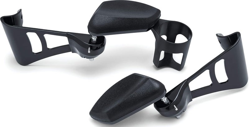 Kuryakyn 8700 Passenger Armrest for 2014-20 Harley-Davidson Touring and Tri Glide, Gloss Black, 1 Pair - Image 1