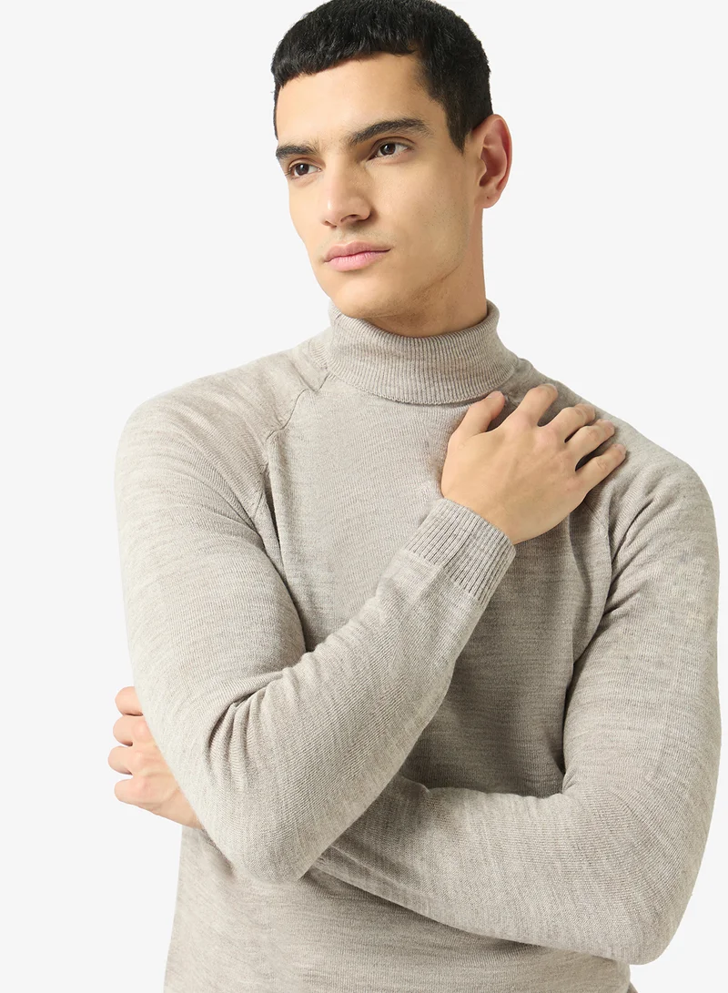 Robert Wood  Casual Turtle Neck Pullover Sweater for Men | Best Price UAE