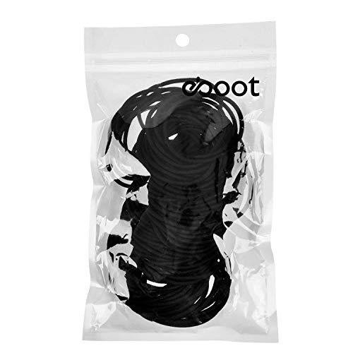 eBoot 100 Pieces Hair Elastics Hair Ties Ponytail Holders for Thick and Curly Hair Bands Bulk for Women or Men (3 mm, Black) - Image 5