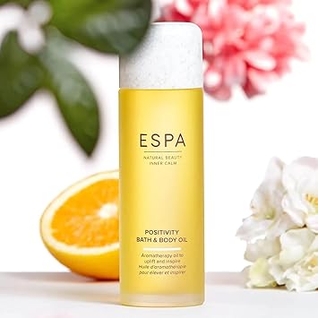 ESPA Positivity Bath Body Oil 100ml Jasmine Gardenia Rose Geranium Pack of 2 - Image 4