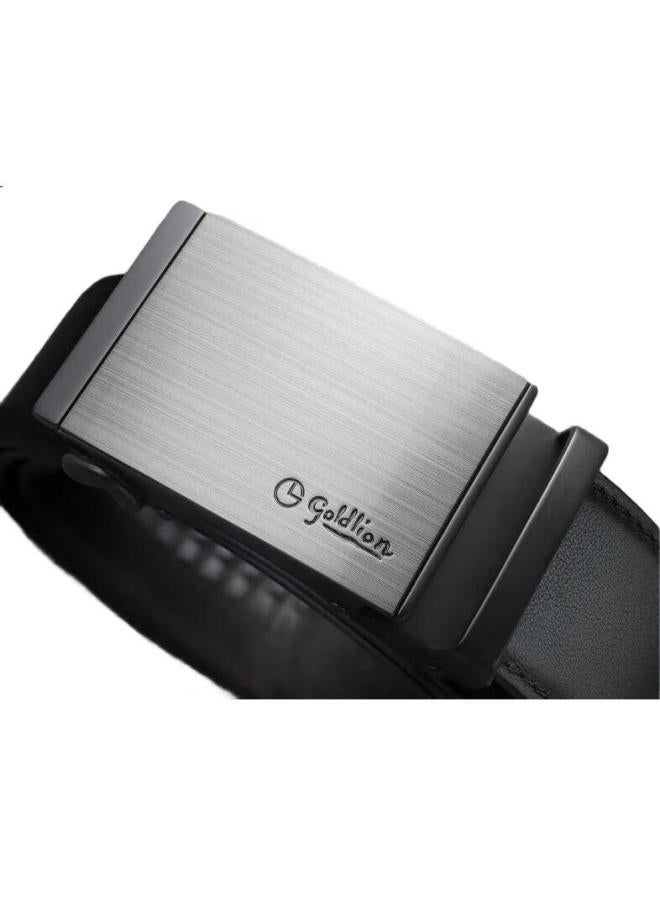 Goldlion Valentine'S Day Gift Set Genuine Leather Belt Wallet Men'S Gift Box Set Leather Belt Money Clip For Boyfriend