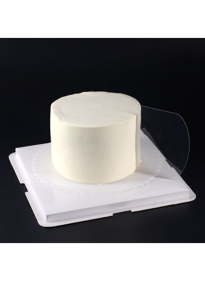 Generic - 5片装烘焙透明蛋糕软刮板 半圆塑料刮片蛋糕奶油面糊抹涂刮平工具-颜色:杂色 - Image 1