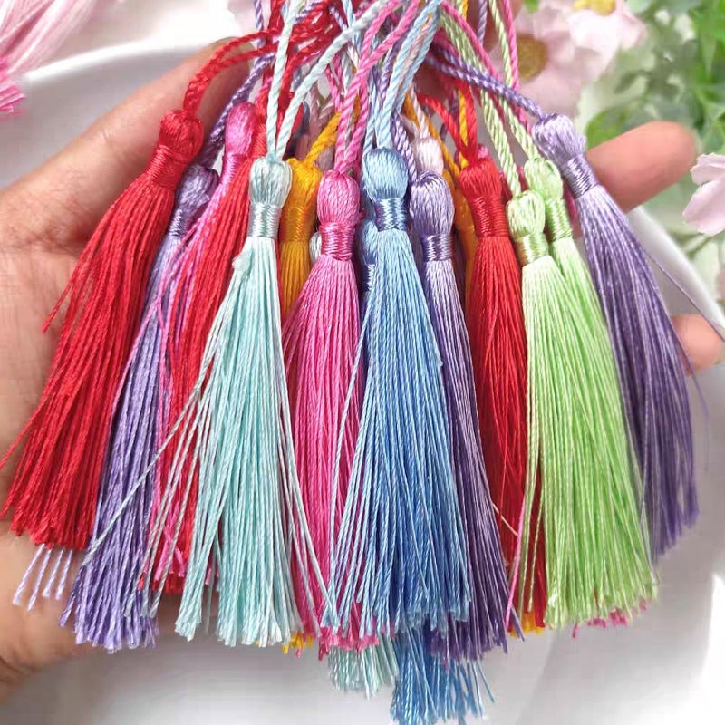 fuceury 225 Pieces Bookmark Tassels, 45 Colors Bulk Tassels for Crafts, Jewelry Making - Image 5