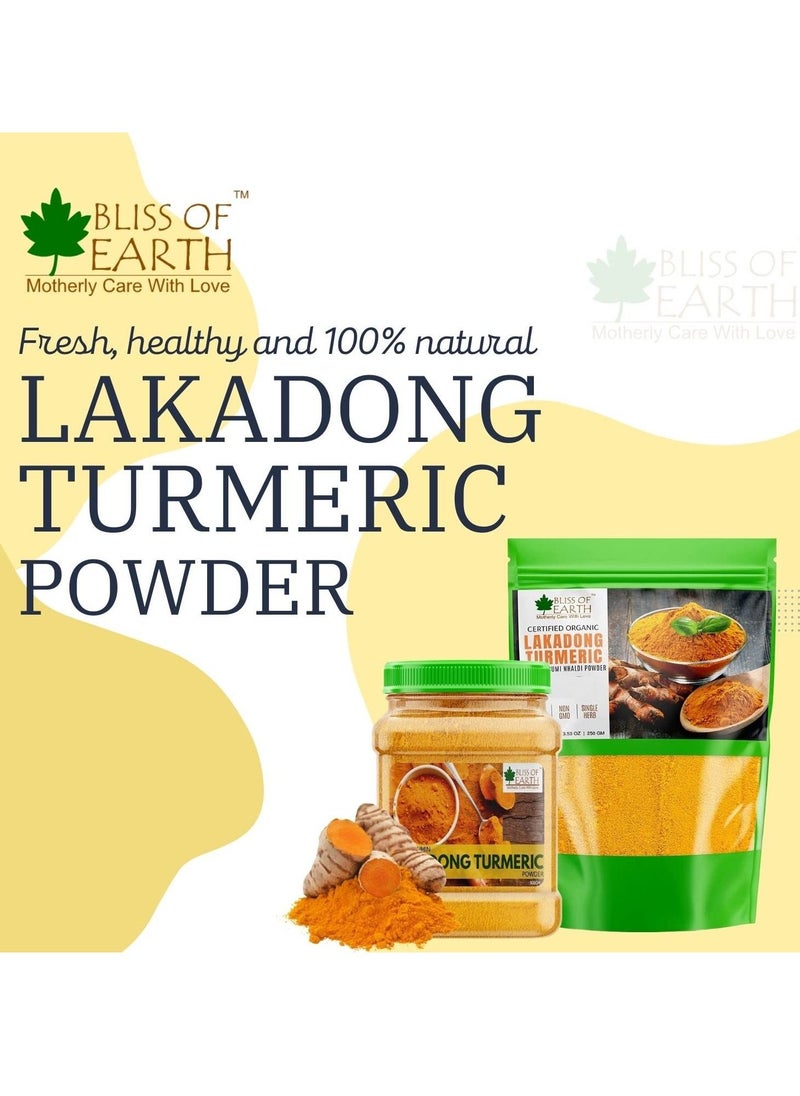 BLISS OF EARTH Certified Organic Lakadong Turmeric Powder 250gm  - Image 2