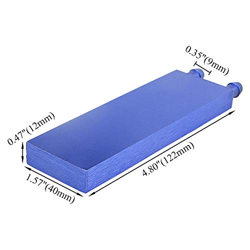 BXQINLENX Aluminum Water Cooling Block for CPU Graphics Radiator Heatsink 40x 120mm Blue - Image 2